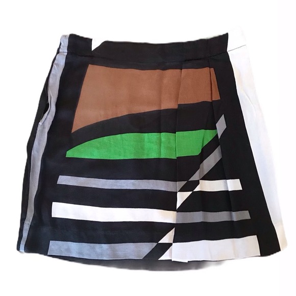Derek Lam Dresses & Skirts - Derek Lam Mini Skirt Color Block Parrot Small